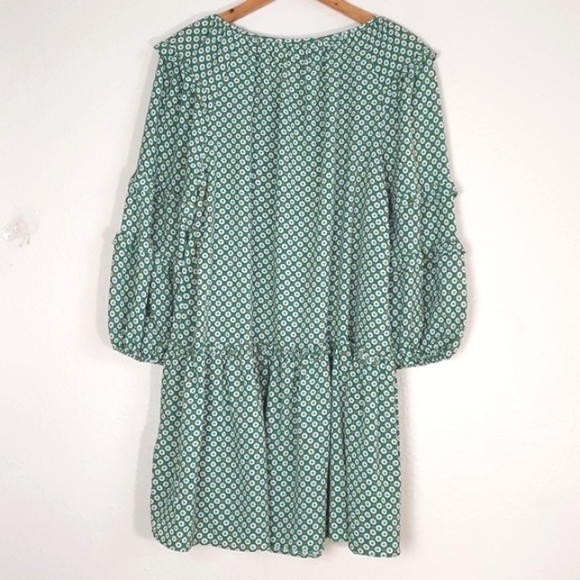 NEW Max Studio Dress Tunic Women Floral Boho Ruffle Long Balloon Sleeve XL - Picture 7 of 16